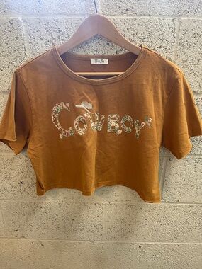 Miss Me Cowboy Crop Top